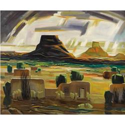DOEL REED, Early Texas oil on linen DOEL REED (1895-1985)