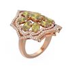 Image 1 : 6.2 ctw Canary Citrine & Diamond Ring 18K Rose Gold