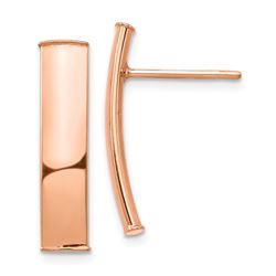 14k Rose Gold Polished Post Earrings - 5 mm