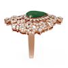 Image 2 : 5.77 ctw Emerald & Diamond Ring 18K Rose Gold