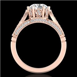 2.2 ctw VS/SI Diamond Art Deco Ring 18k Rose Gold