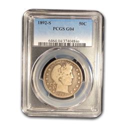 1892-S Barber Half Dollar Good-4 PCGS