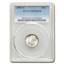 1951-S Roosevelt Dime MS-68 PCGS (FB)