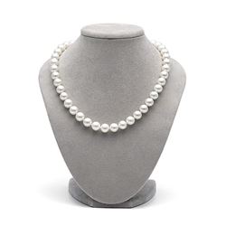 White Freshwater Pearl Necklace, 10.5-11.5mm