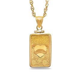 5 gram Gold Pendant - PAMP Suisse Love Always (w/Chain)