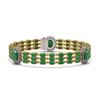 Image 1 : 32.98 ctw Emerald & Diamond Bracelet 14K Yellow Gold