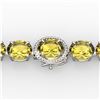 Image 1 : 78 ctw Citrine & Micro VS/SI Diamond Designer Bracelet 14k White Gold