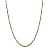 Image 2 : 14k Yellow Gold 3.5 mm Diamond Cut Rope Chain - 26 in.