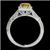 Image 2 : 1.36 ctw Certified SI/I Fancy Intense Yellow Diamond Ring 10k White Gold