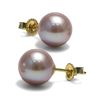 Image 1 : Lavender Freshwater Pearl Earrings, 9.5-10.0mm