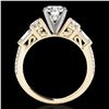 Image 2 : 2 ctw Certified Diamond Pave Solitaire Ring 10k Yellow Gold