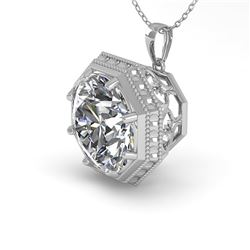 1.50 ctw VS/SI Diamond Necklace Art Deco 18k White Gold