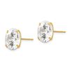 Image 2 : 14k 11 mm Round Zirconia Post Earrings