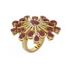 Image 1 : 11.74 ctw Ruby & Diamond Ring 18K Yellow Gold