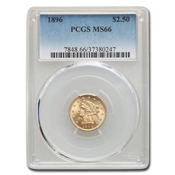 1896 $2.50 Liberty Gold Quarter Eagle MS-66 PCGS