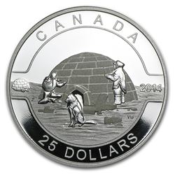 2014 Canada 1 oz Silver $25 The Igloo