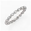 Image 1 : 2.66 ctw Pear Cut Diamond Eternity Ring 18K White Gold