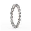 Image 3 : 2.66 ctw Pear Cut Diamond Eternity Ring 18K White Gold