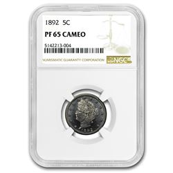 1892 Liberty Head V Nickel PF-65 Cameo NGC