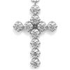 Image 1 : 2 ctw Diamond Designer Cross Necklace 18K White Gold