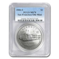 2006-S San Francisco Old Mint $1 Silver Commem MS-70 PCGS