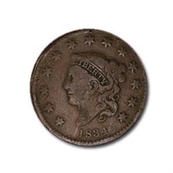 1834 Large Cent Sm 8, Lg Stars & Medium Letters VG