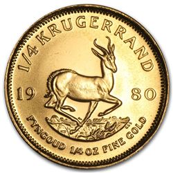 1980 South Africa 1/4 oz Gold Krugerrand BU