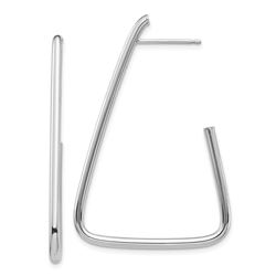 14k White Gold Polished Post Dangle Earrings