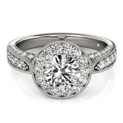2 ctw Certified VS/SI Diamond Solitaire Halo Ring 14k White Gold