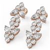 Image 1 : 4 ctw Pear Diamond Designer Earrings 18K Rose Gold