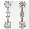 Image 2 : 3.5 ctw Cushion Cut Diamond Designer Earrings 18K Rose Gold