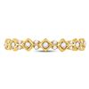 Image 2 : 10kt Yellow Gold Womens Round Diamond Stackable Band Ring 1/6 Cttw