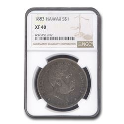 1883 Hawaii Silver Dollar King Kalakaua I XF-40 NGC