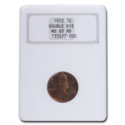 1972 Doubled Die Obverse Lincoln Cent MS-65 NGC (Red)