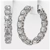 Image 3 : 7.28 ctw Diamond Designer Earrings 18K White Gold