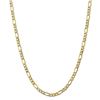 Image 2 : 10k Yellow Gold 5.75 mm Semi-Solid Figaro Chain - 22 in.