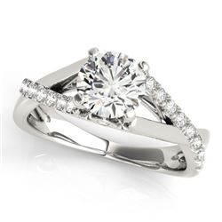 0.77 ctw Certified VS/SI Diamond Ring 18k White Gold