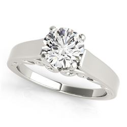 1 ctw Certified VS/SI Diamond Solitaire Ring 14k White Gold