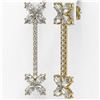Image 3 : 4.42 ctw Marquise Diamond Designer Earrings 18K Yellow Gold