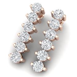 3 ctw Certified VS/SI Diamond Earrings 18K Rose Gold
