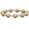 Image 3 : 5.3 ctw Diamond & Pearl Bracelet 18K Rose Gold