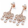 Image 3 : 6.38 ctw Diamond Earrings 18K Rose Gold