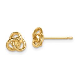 14k Love Knot Post Earrings - 27 mm