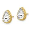 Image 2 : 10k 9 mm Polished Pear Cubic Zirconia Earrings - 45 mm