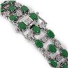 Image 3 : 17.74 ctw Emerald & Diamond Row Bracelet 10K White Gold