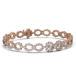 7.5 ctw Pear Cut Diamond Designer Bracelet 18K Rose Gold