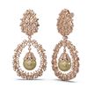 Image 2 : 3 ctw Diamond & Pearl Earrings 18K Rose Gold