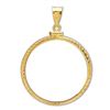 Image 2 : 14K Gold Screw-Top Diamond-Cut Coin Bezel - 21.5 mm