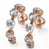 Image 1 : 4 ctw Diamond Designer Earrings 18K Rose Gold