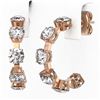 Image 3 : 4 ctw Diamond Designer Earrings 18K Rose Gold